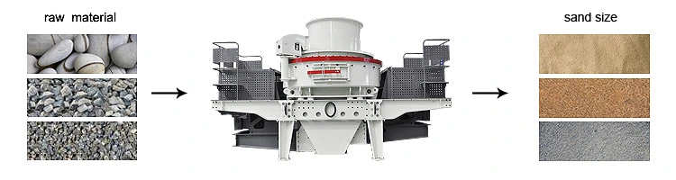 Areia do triturador de pedra VSI da máquina de mineração que faz a máquina Dfficiency alto triturador de impacto vertical do eixo para o agregado da construção