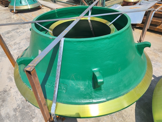 Forro da bacia do triturador do cone de Mn18cr2 CH430, peças do desgaste do triturador da mineração do cone da alimentação