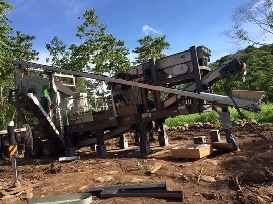 100 triturador de pedra móvel pequeno portátil de plantas do esmagamento e de exame de TPH KE600