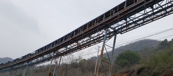 Areia de mineração interurbana agregada inclinado movente automática do minério da correia transportadora